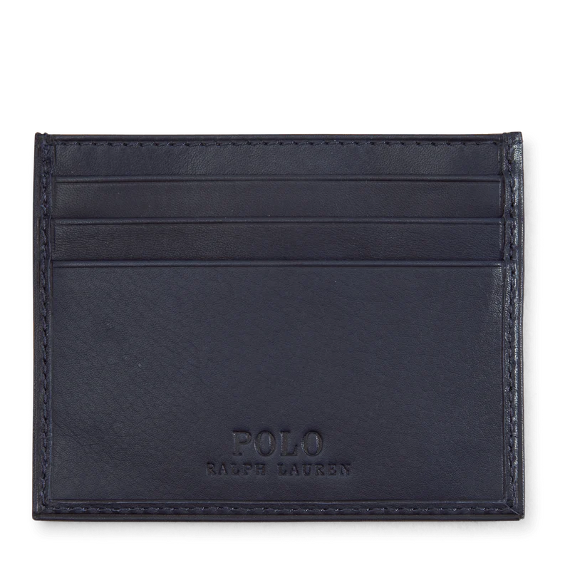 Polo Bear Leather Card Case Navy