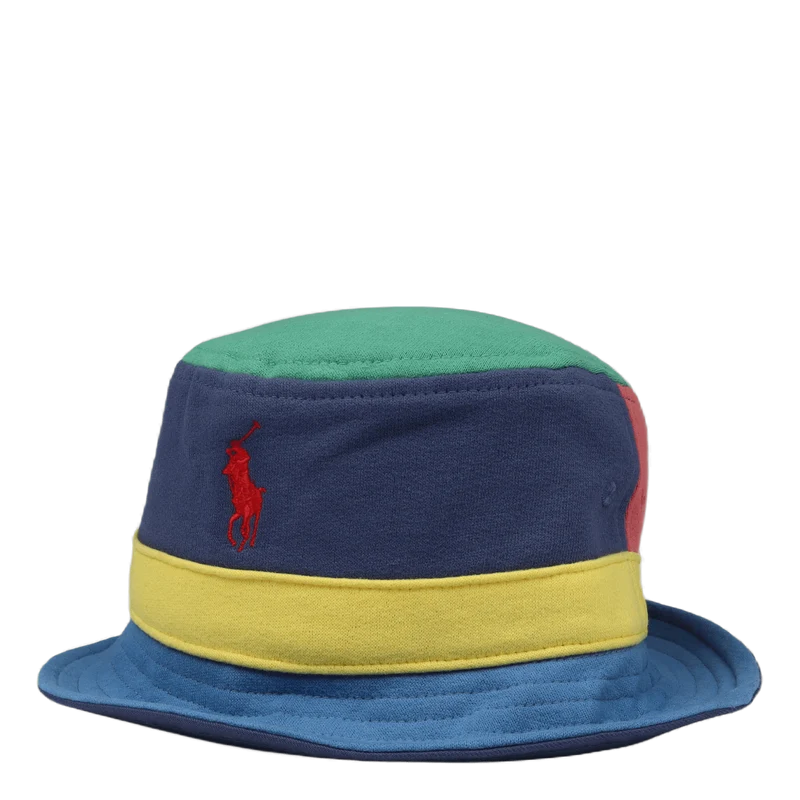 Color-Blocked Fleece Bucket Hat Light Navy Multi