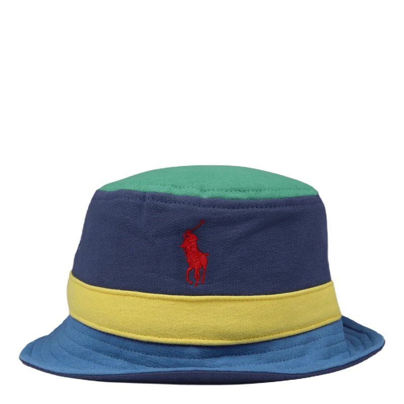 Color-Blocked Fleece Bucket Hat Light Navy Multi