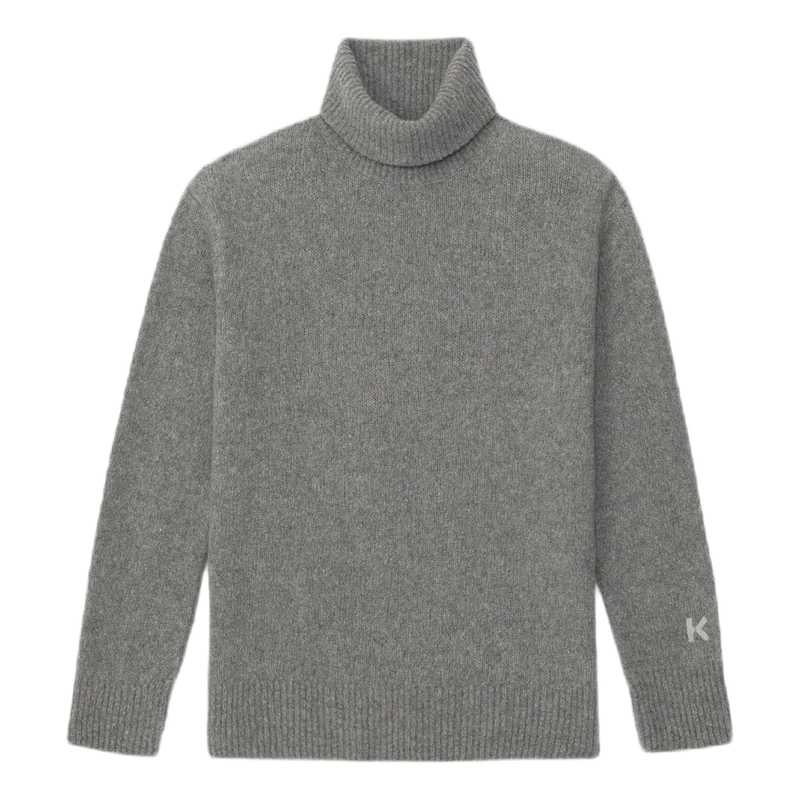 Wool Recycled Cashmere Turtlen Gray