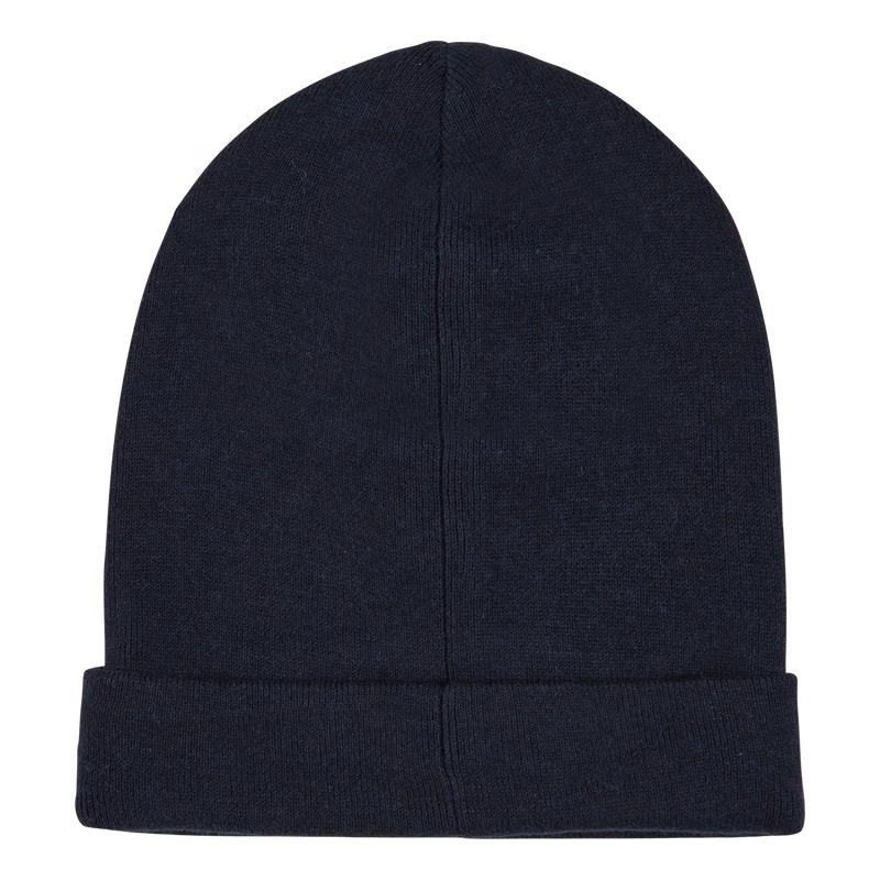 Combed Cotton Beanie Darkest Indigo Heather