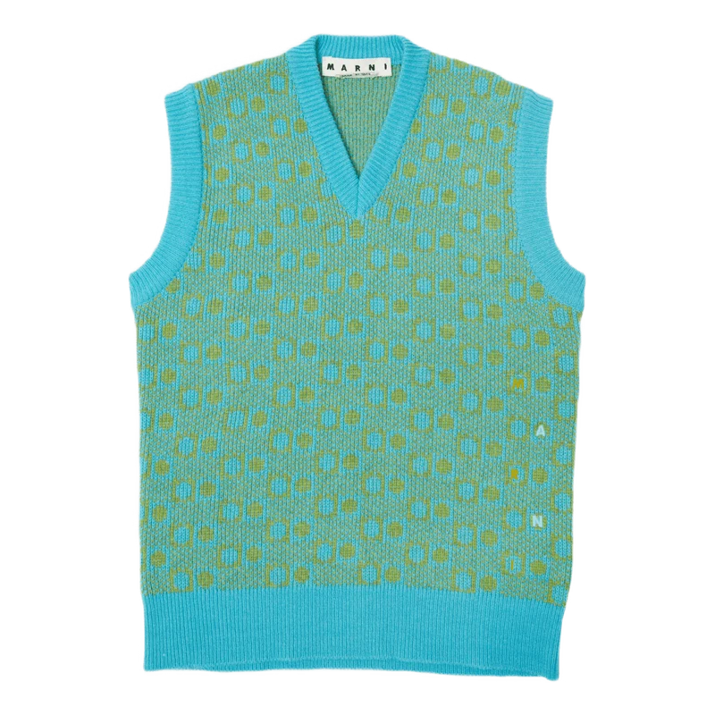 Maglia Collo V Turquoise