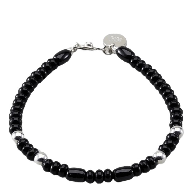 Stone Beads / S-bracelet Black