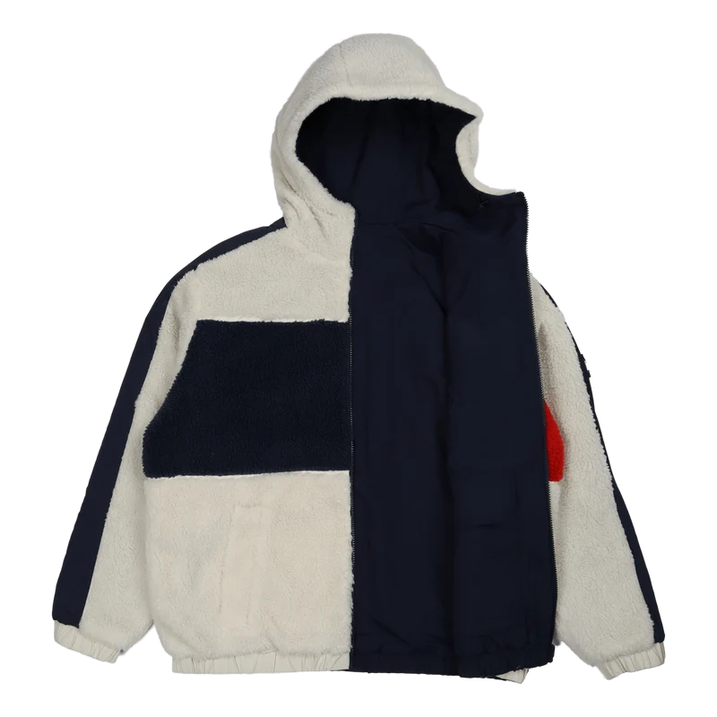 Tjm Reversible Sherpa Jacket Ancient White / Multi