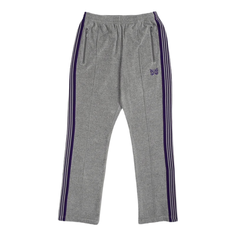 Narrow Track Pant Velour Grey