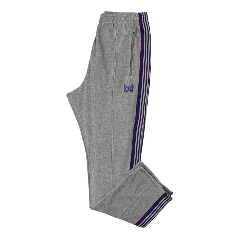 Narrow Track Pant Velour Grey