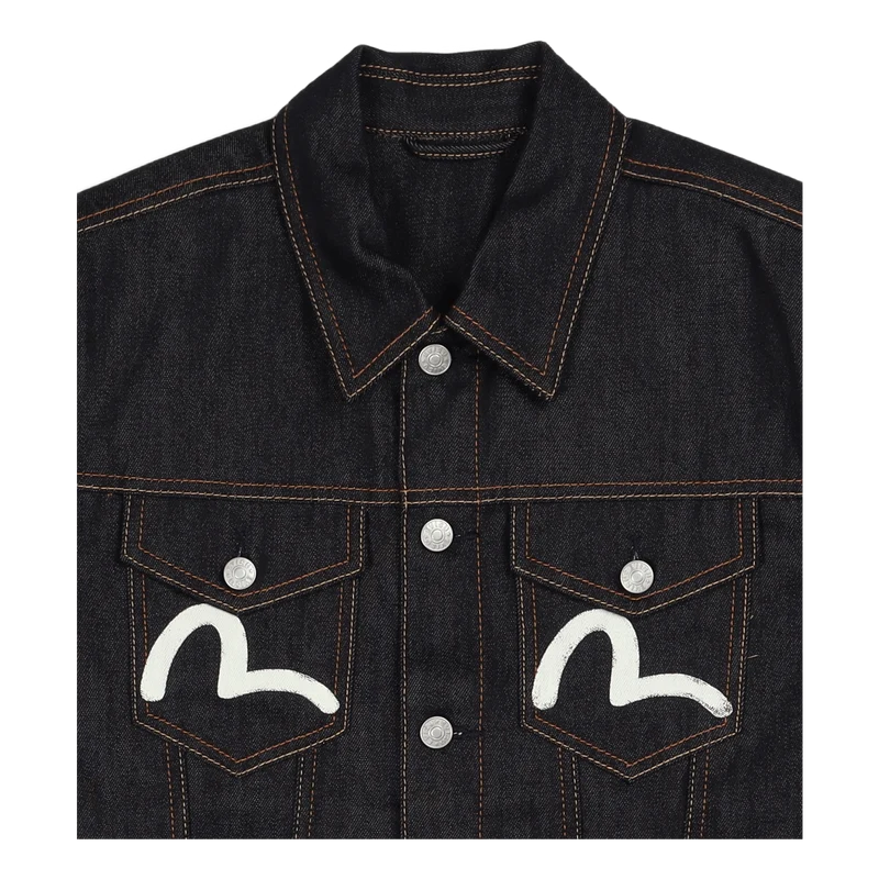 Evisu Ecru Seagull Denim Jacke Indigo
