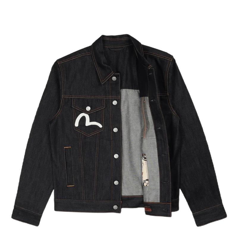 Evisu Ecru Seagull Denim Jacke Indigo