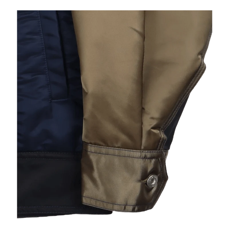 Deconstructed Nylon Panelled J Kahki/black/navy