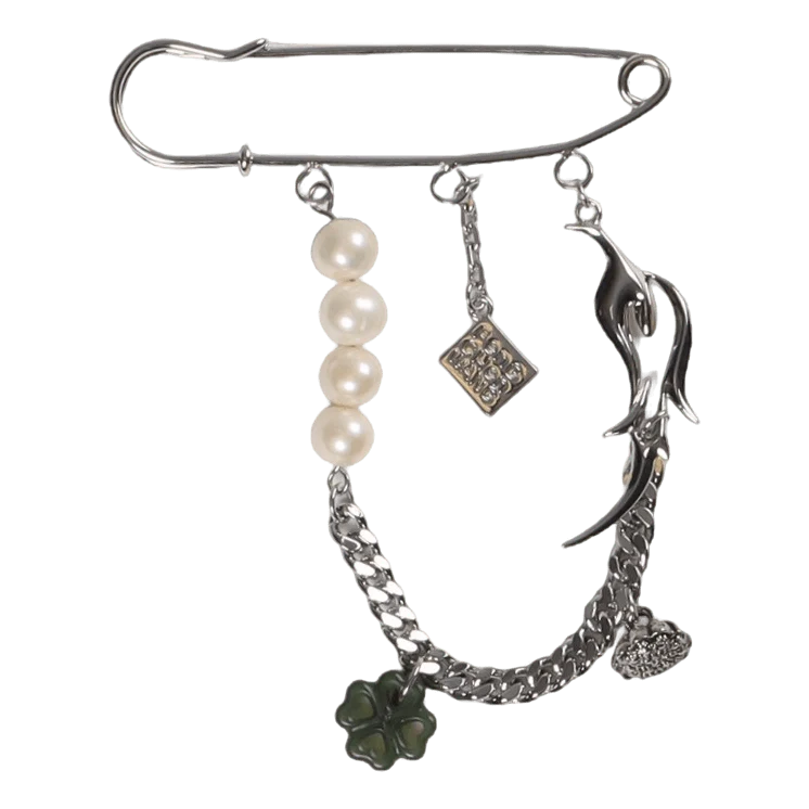 Phoenix Breastpin Silver