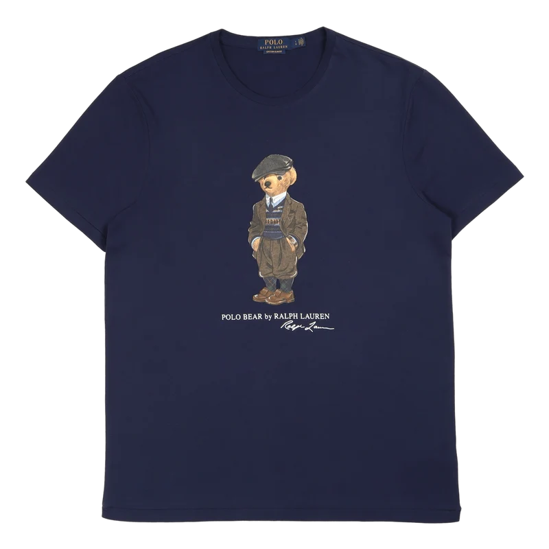 Custom Slim Fit Polo Bear Jersey T-Shirt Fa 22 Newport Nvy Heritge Bear