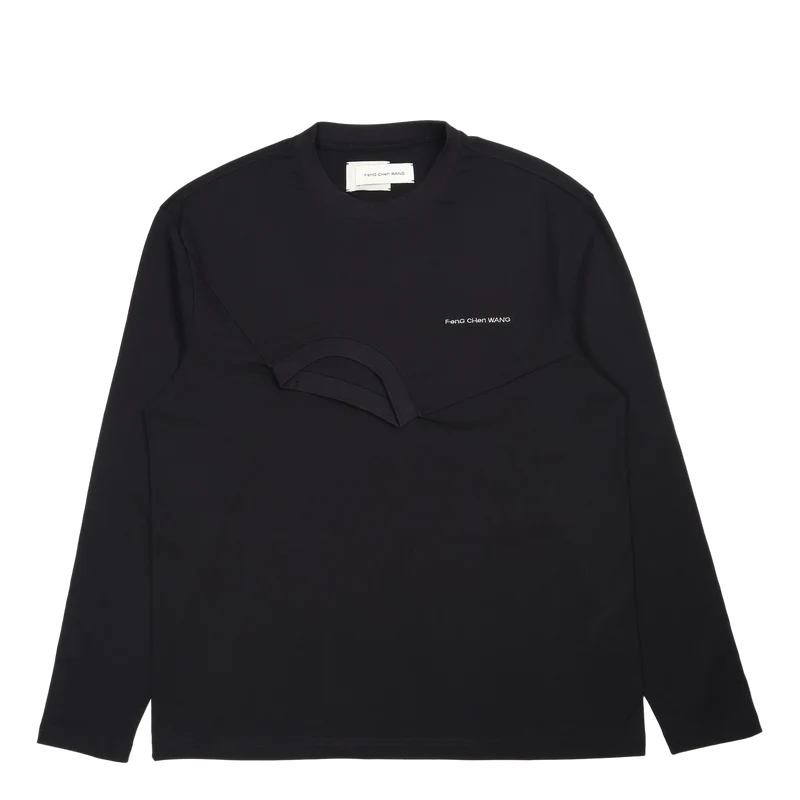 Long Sleeved Double Crew Black