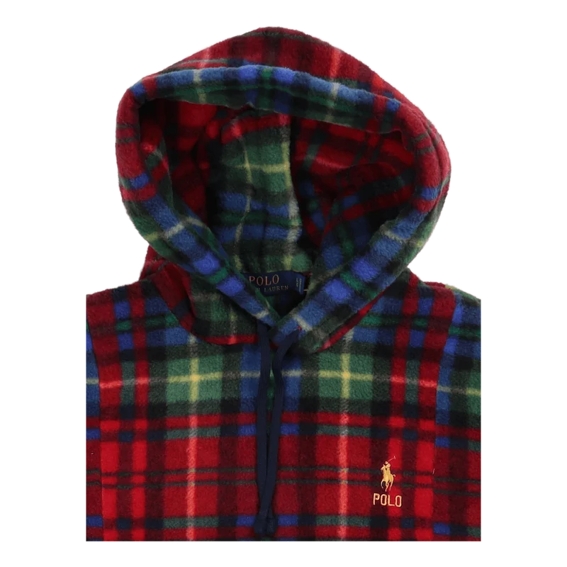 Plaid Fleece Hoodie Royal Crimson Plaid