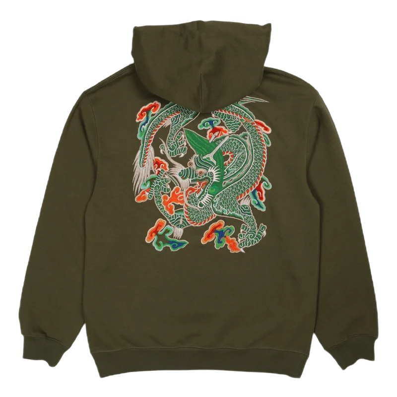 Maha Force Embroidered Hoody O Olive