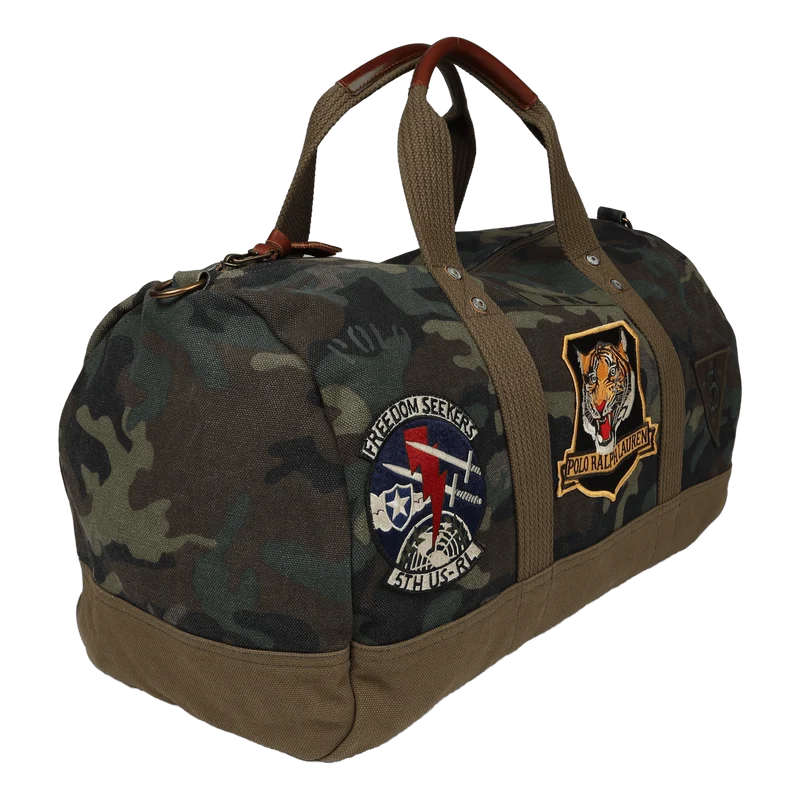 Tiger-Patch Camo Canvas Duffel Camo
