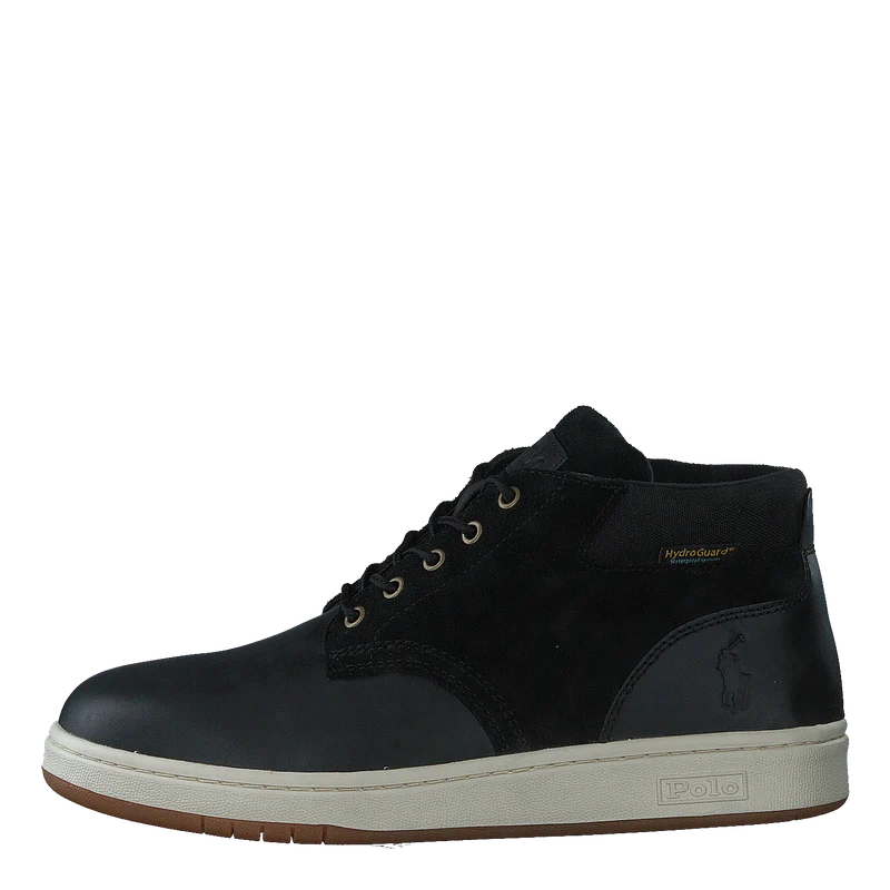 Waterproof Leather-Suede Sneaker Boot Black