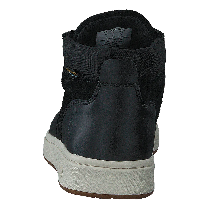 Waterproof Leather-Suede Sneaker Boot Black