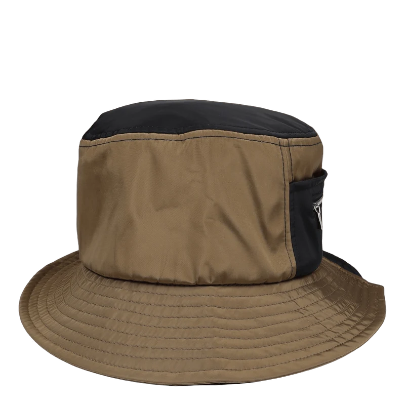 Panelled Bucket Hat Kahki/black/navy