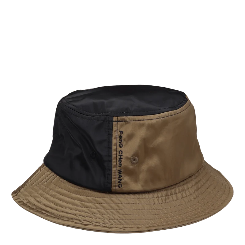 Panelled Bucket Hat Kahki/black/navy