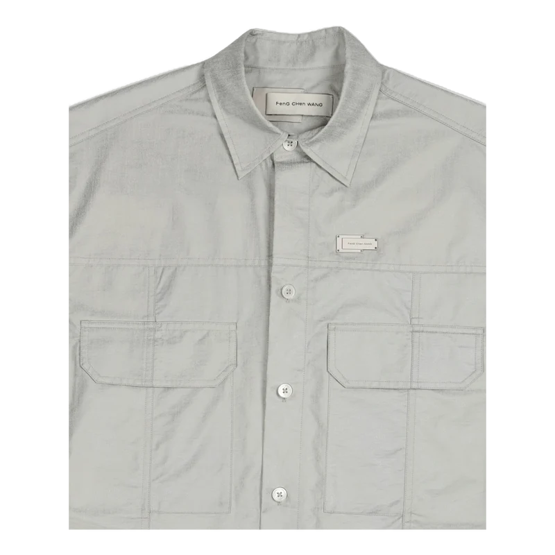 Short Sleeved Pocket Shirt Light Grey