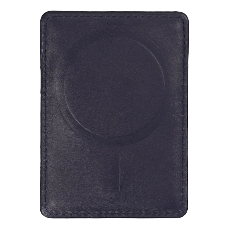 Allover Pony Leather Magnetic Card Case Navy/Multi Pony