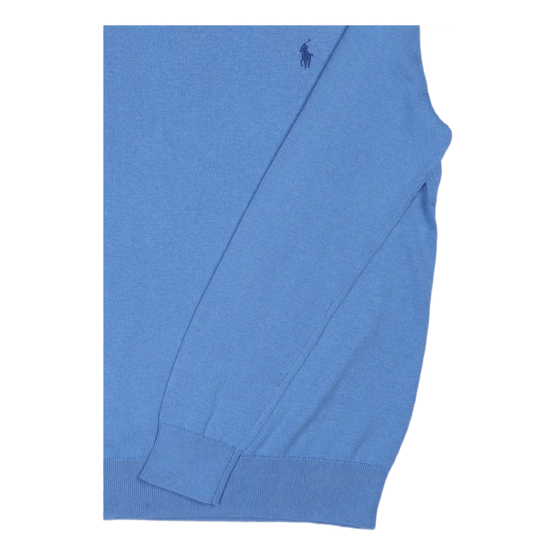 Cotton-Cashmere Crewneck Sweater Harbor Island Blue