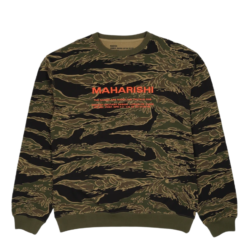 Camo Miltype Crew Sweat Ocs 45 Mint Gold Tigerstripe
