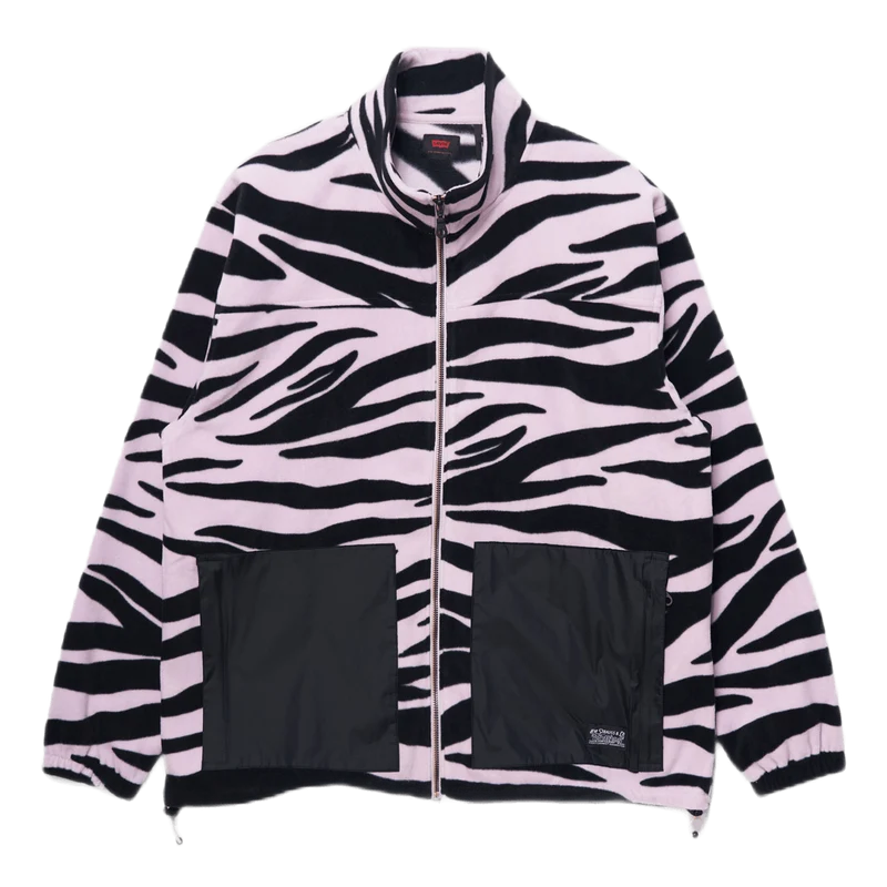 Zip Mock Neck Black