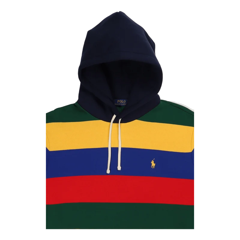 Striped Fleece Hoodie Cruise Navy Multi