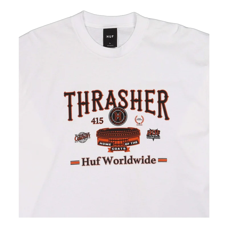 Huf X Thrasher Monteray L/s Te White