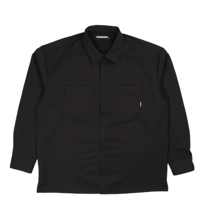 Plain / E-shirt . Ls Black
