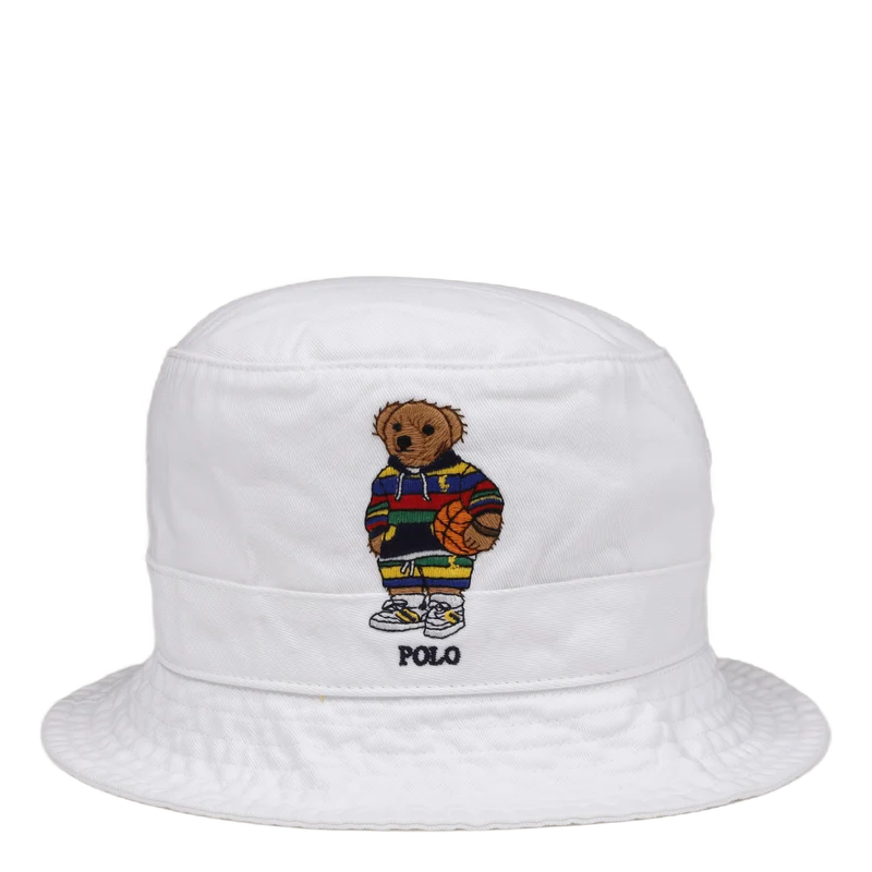 Polo Bear Chino Bucket Hat Pure White