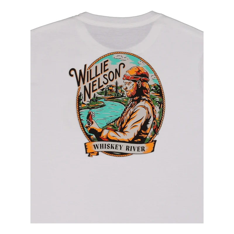 Willie Nelson Whiskey River S/ White