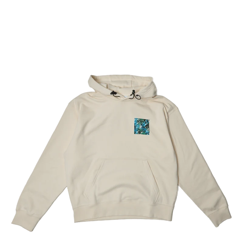 Oversized Brushed Camo Hooded White