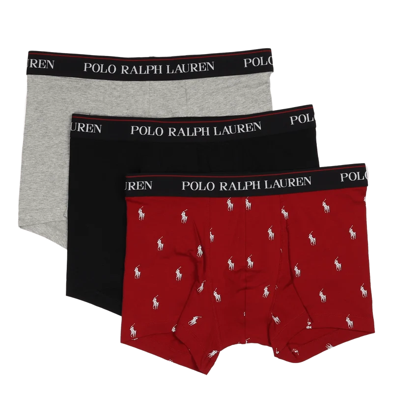 Classic Stretch-Cotton Trunk 3-Pack 3Pk Hol Red Aopp/Black/And Htr
