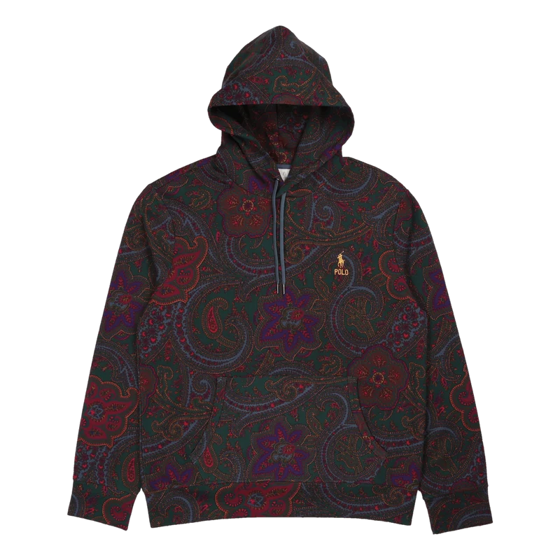 Paisley-Print Double-Knit Hoodie Paisley Print