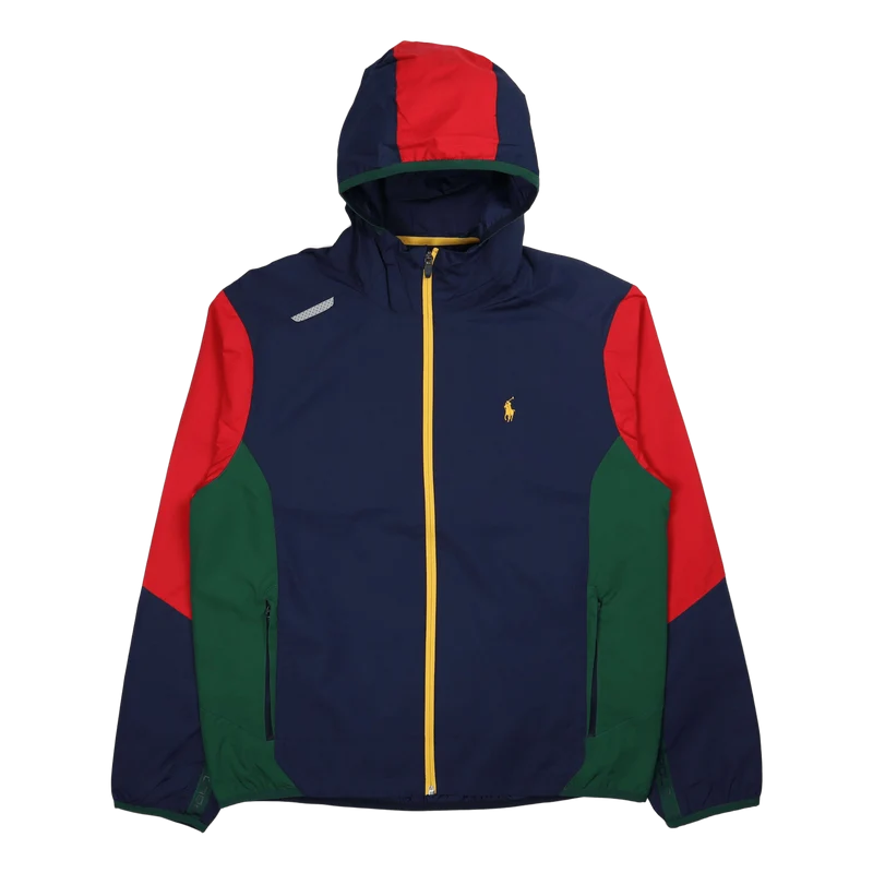 Water-Repellent Hooded Jacket Newport Navy Multi