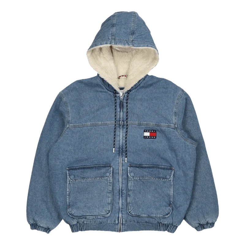 Dnm Hooded Sherpa Jckt Df6136 Denim Medium