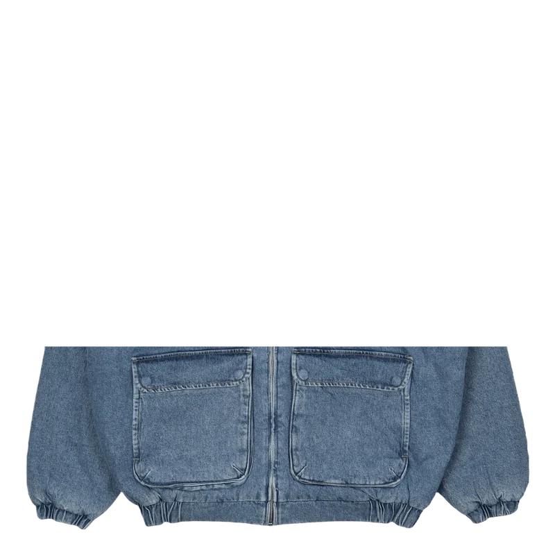 Dnm Hooded Sherpa Jckt Df6136 Denim Medium