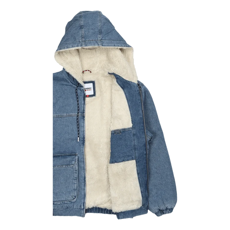 Dnm Hooded Sherpa Jckt Df6136 Denim Medium