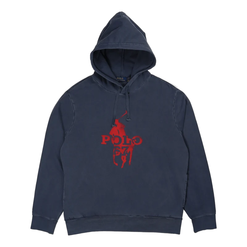 Big Pony Logo Fleece Hoodie Cruise Navy