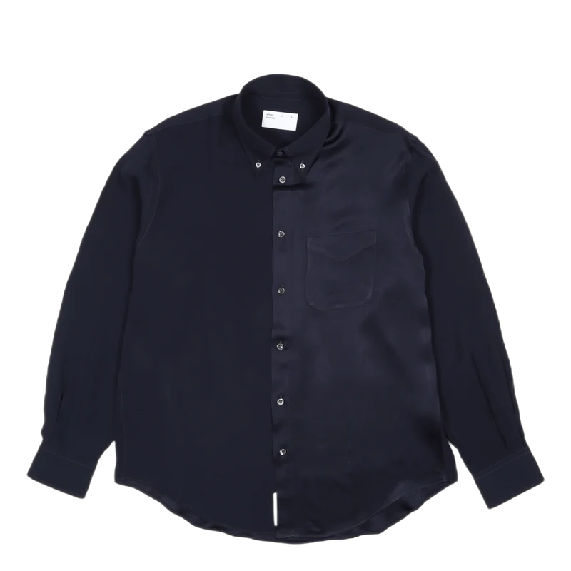 A.bd Shirt Navy Viscose Sateen