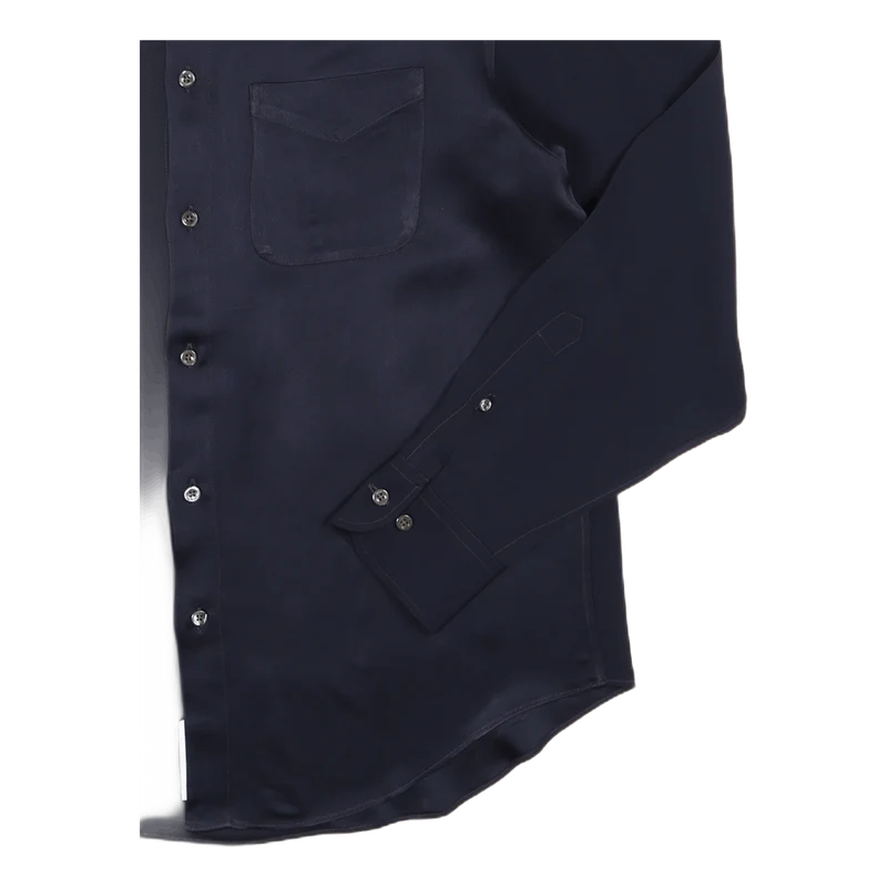 A.bd Shirt Navy Viscose Sateen