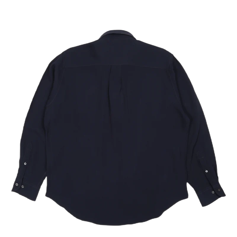 A.bd Shirt Navy Viscose Sateen