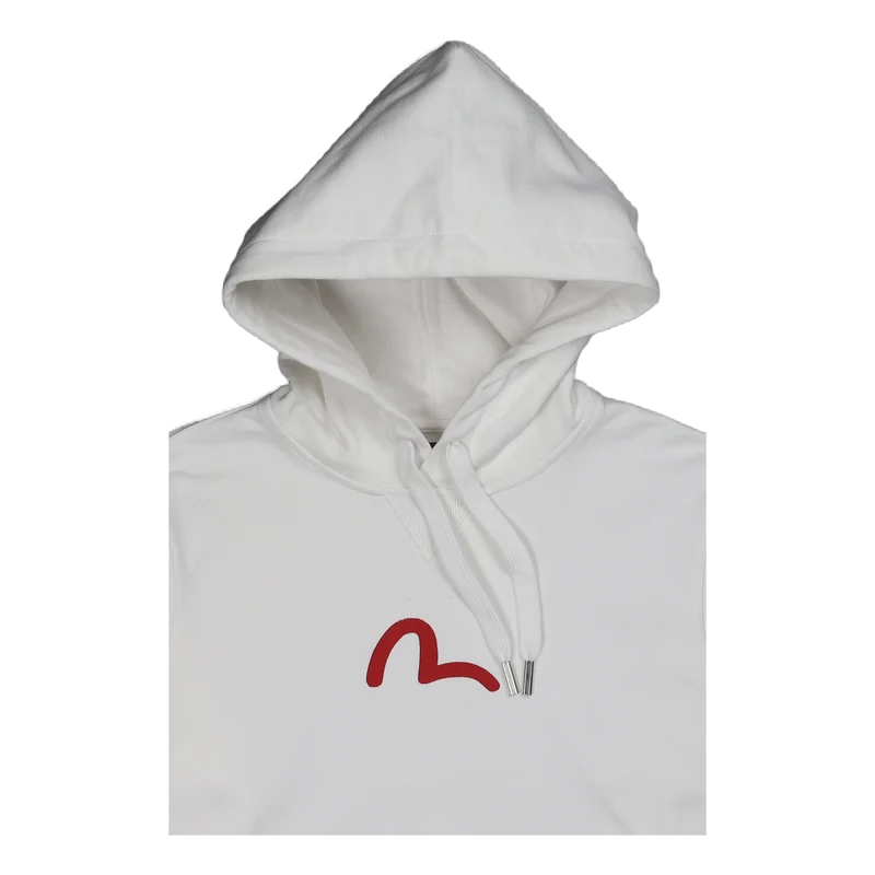 Evisu Basic Hooded Sweatshirt Off White