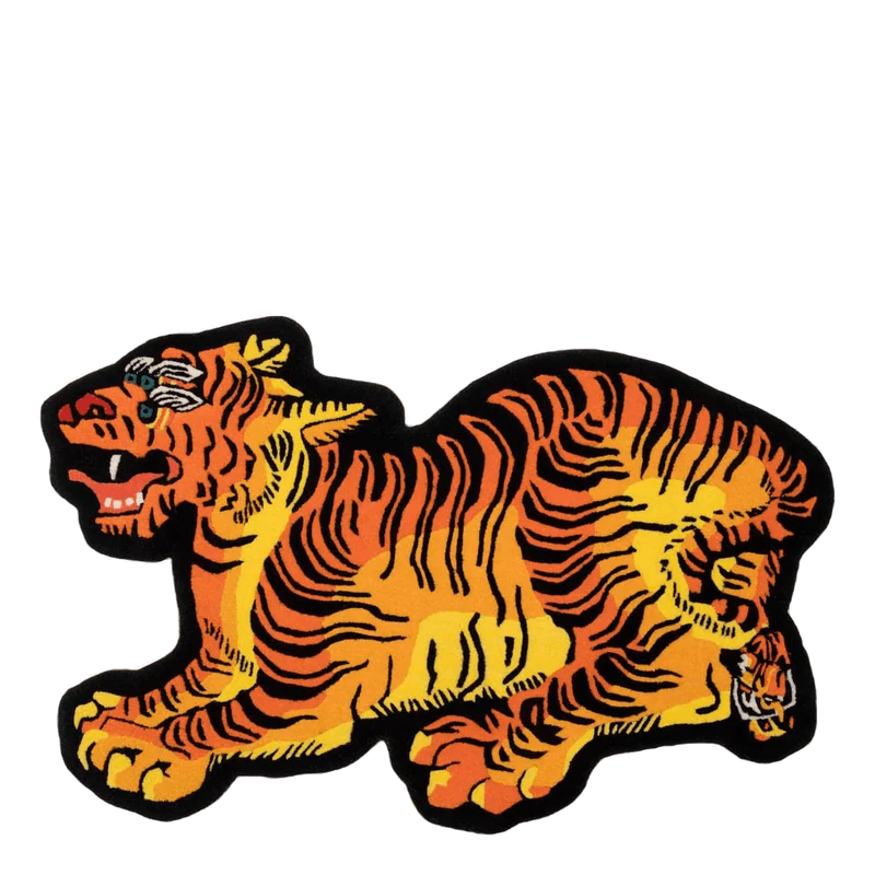 Living Tibetan Tiger Cub Rug H Orange