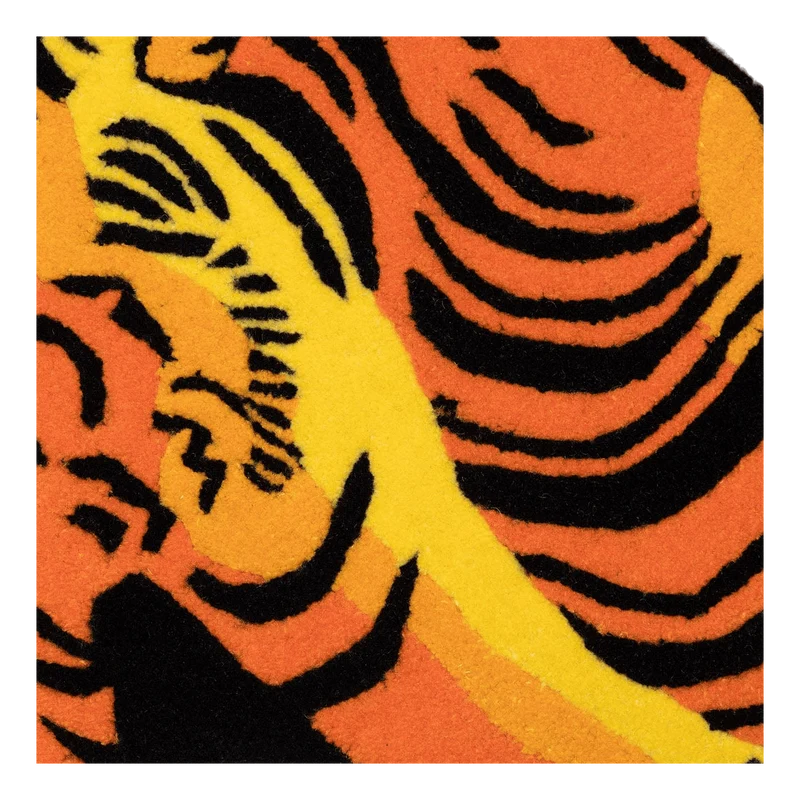 Living Tibetan Tiger Cub Rug H Orange
