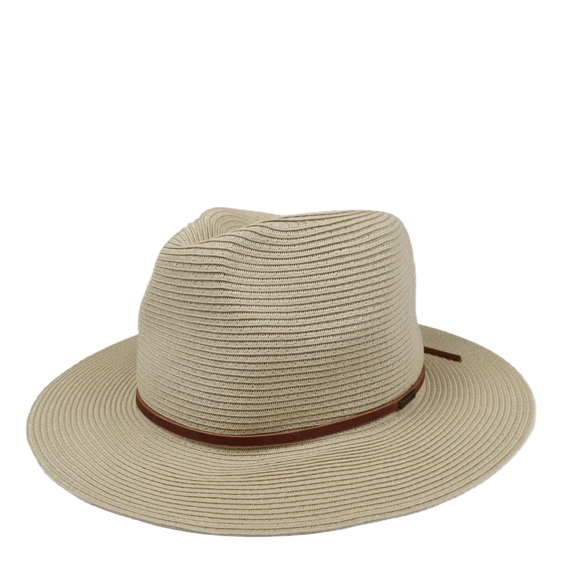Wesley Straw Packable Fedora Tan