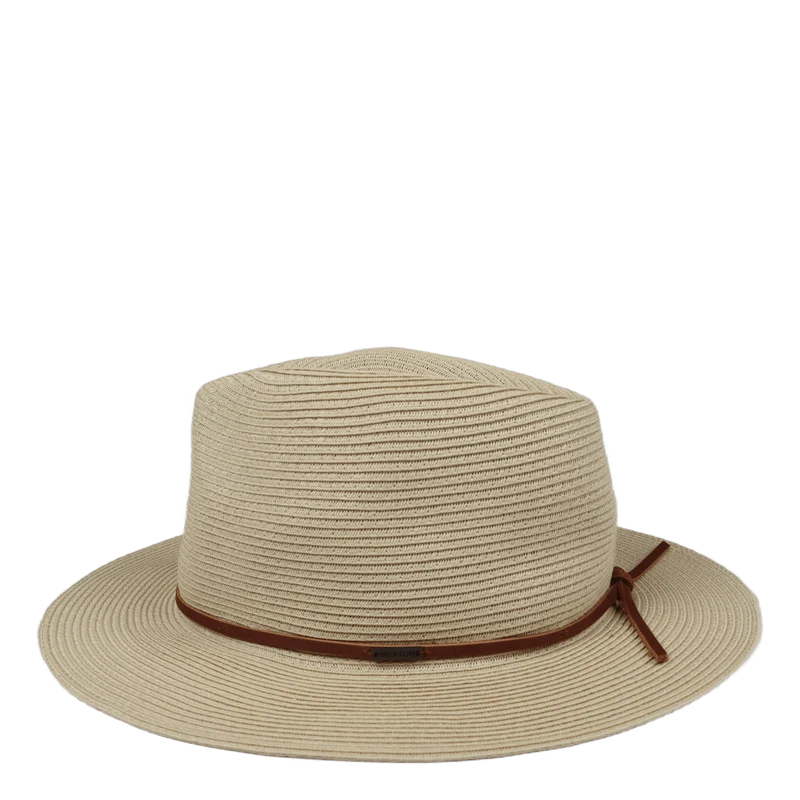Wesley Straw Packable Fedora Tan