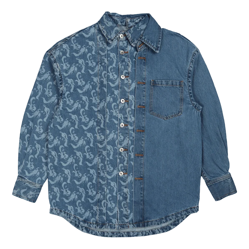 Phoenix Layered Denim Shirt Indigo